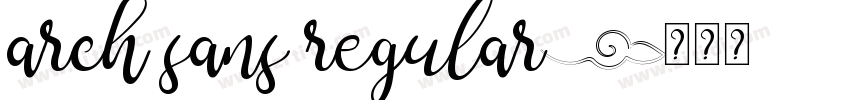 arch sans regular字体转换